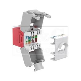 Slika za KEYSTONE MODUL 1x RJ45 UTP CAT 6A CRVENI