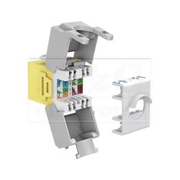Slika za KEYSTONE MODUL 1x RJ45 UTP CAT 6A ŽUTI