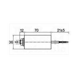 Slika za KONDENZATOR ZA RAD MOTORA 12µF  425V AC DUCATI