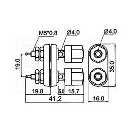 Slika za UTIČNICA BANANA 4MM 10A TERMINAL